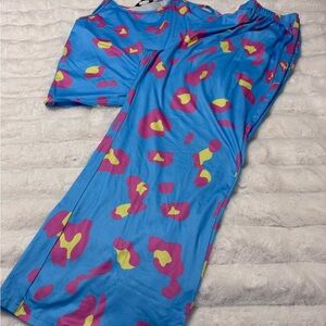 Women’s Blue Leopard Print Pajamas